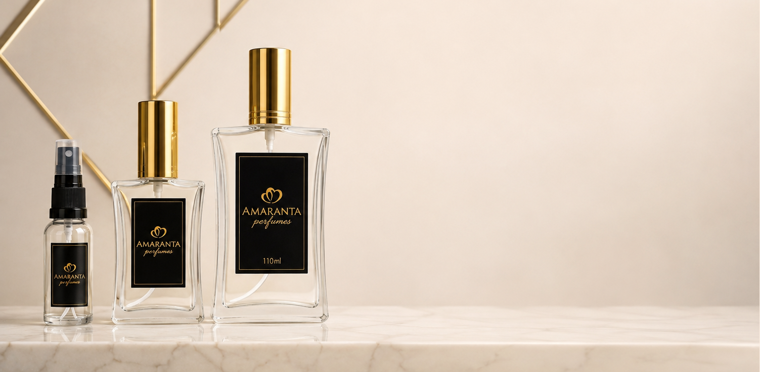 Presentación de perfumes Amaranta